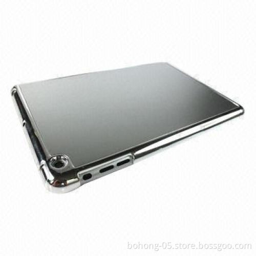 Case for iPad Mini, Made of Metal + PC, Plating PC Stick Drawing Metal Piece
